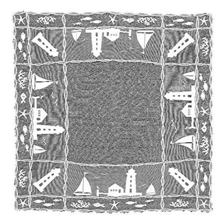 Heritage Lace Heritage Lace HAR-4242W Harbor Lights 42 x 42 in. Runner; White HAR-4242W